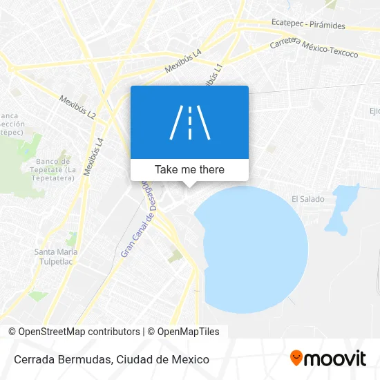 Cerrada Bermudas map