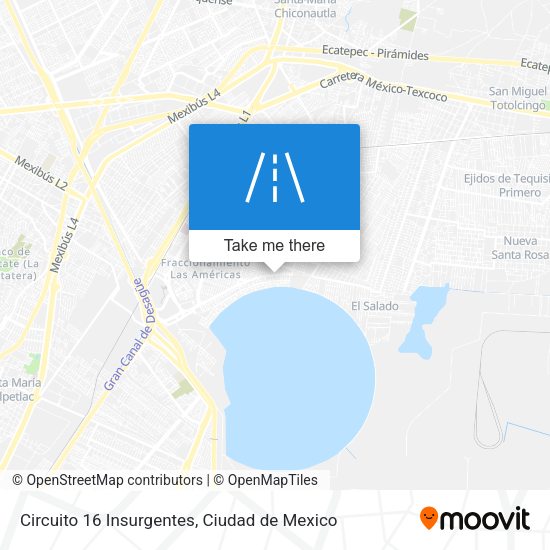 Circuito 16 Insurgentes map