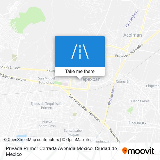 Privada Primer Cerrada Avenida México map
