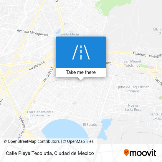 Mapa de Calle Playa Tecolutla