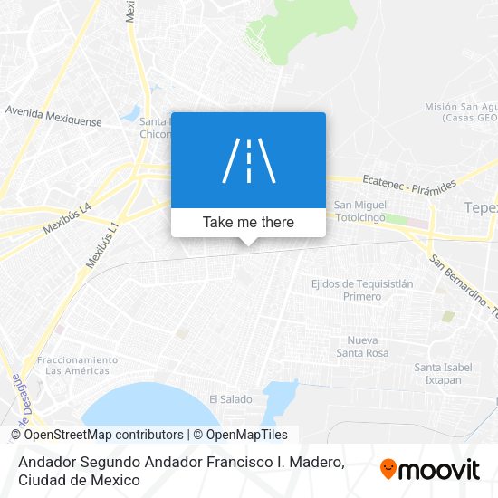 Andador Segundo Andador Francisco I. Madero map