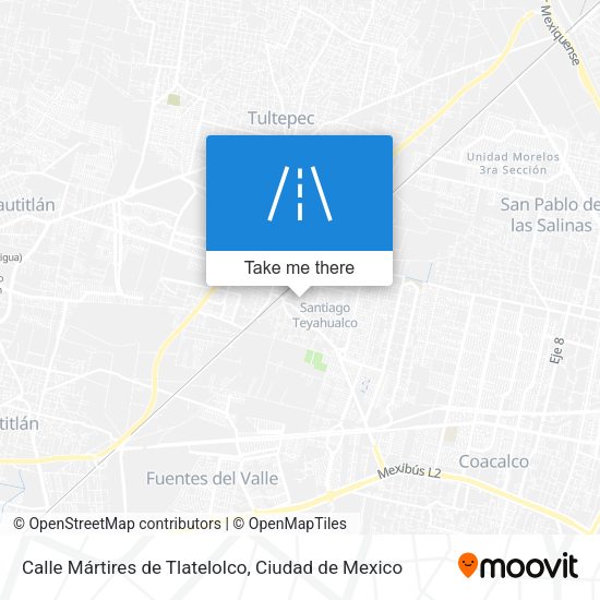 Calle Mártires de Tlatelolco map