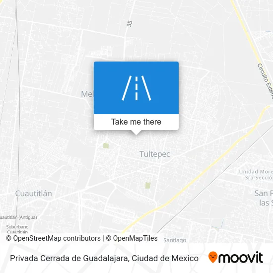 Privada Cerrada de Guadalajara map