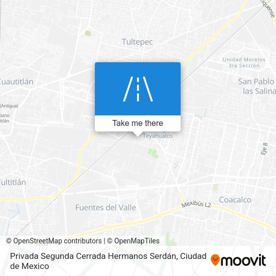 Privada Segunda Cerrada Hermanos Serdán map