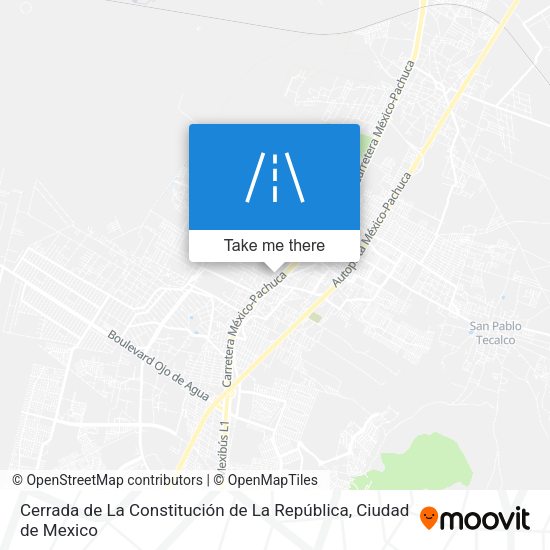 Cerrada de La Constitución de La República map