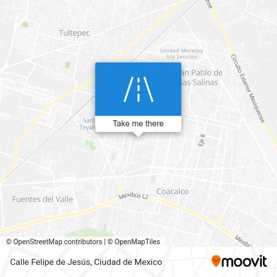 Mapa de Calle Felipe de Jesús
