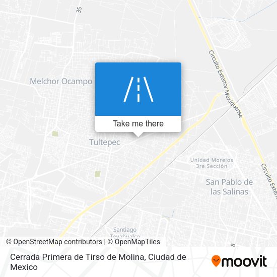 Mapa de Cerrada Primera de Tirso de Molina