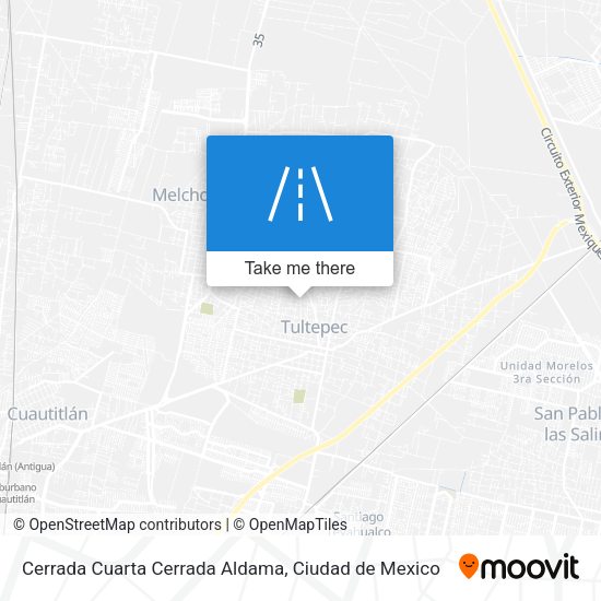 Mapa de Cerrada Cuarta Cerrada Aldama