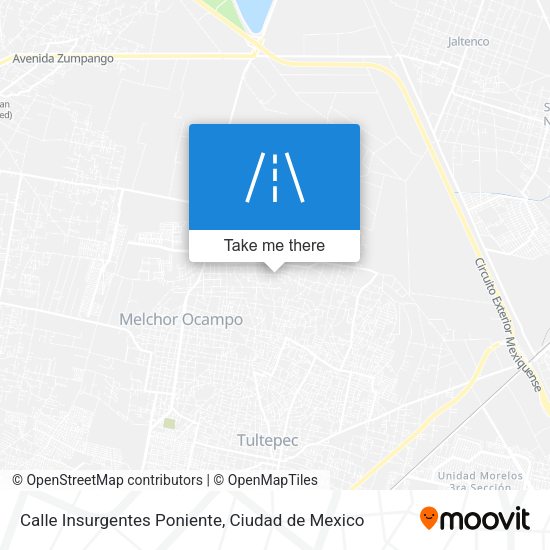 Mapa de Calle Insurgentes Poniente
