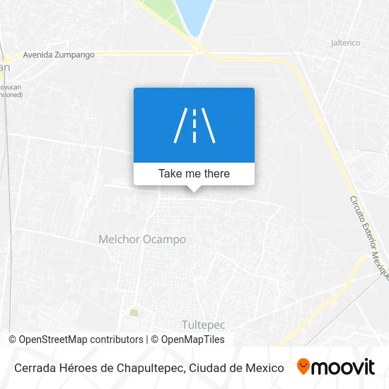 Cerrada Héroes de Chapultepec map