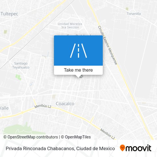 Privada Rinconada Chabacanos map