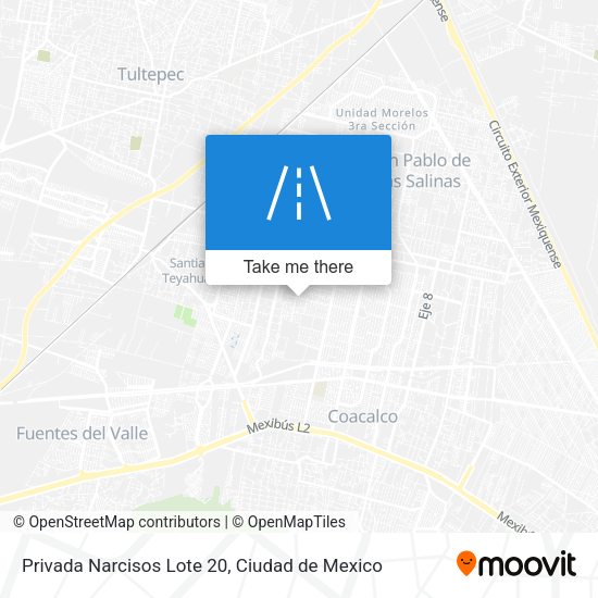 Privada Narcisos Lote 20 map