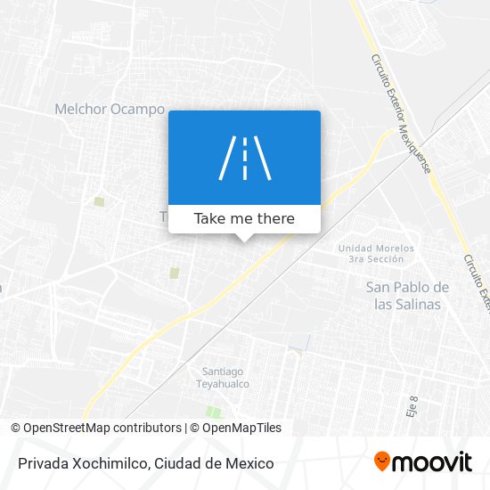 Privada Xochimilco map