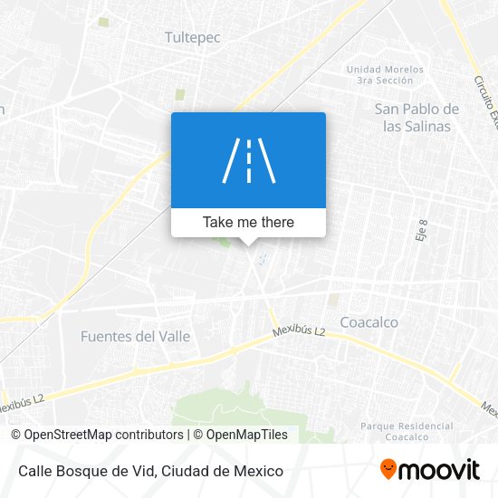 Mapa de Calle Bosque de Vid