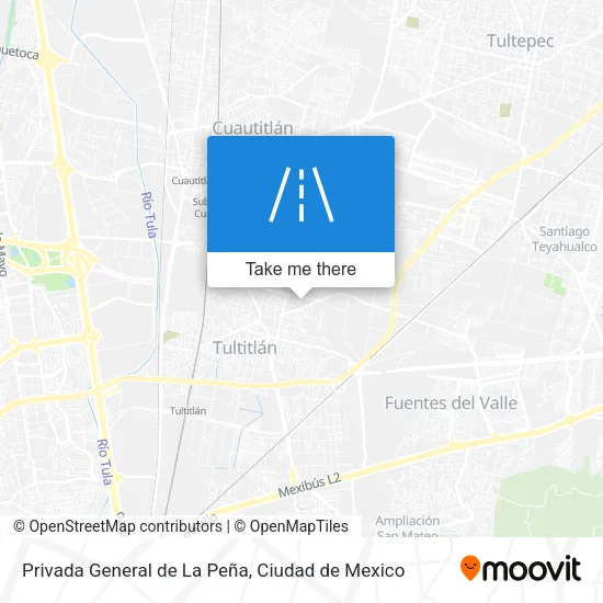 Privada General de La Peña map