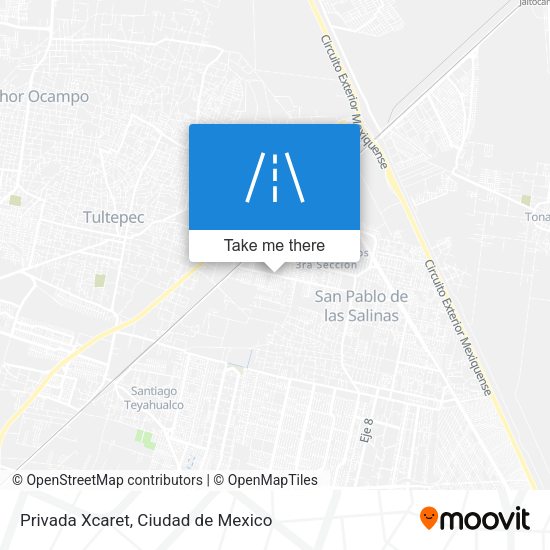 Privada Xcaret map
