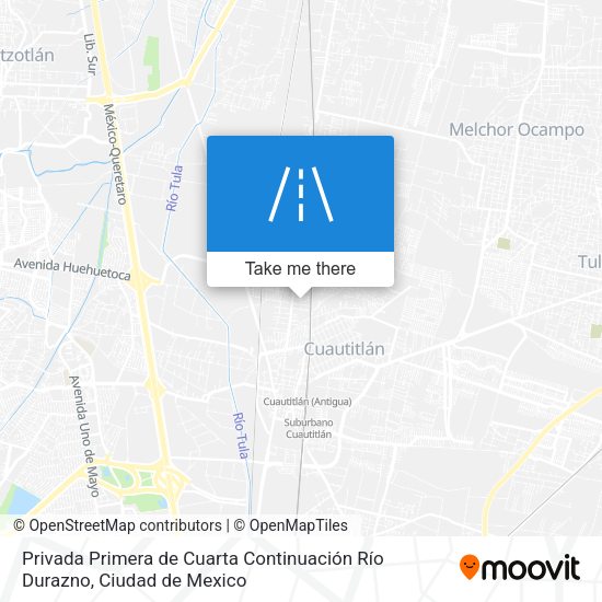 Privada Primera de Cuarta Continuación Río Durazno map