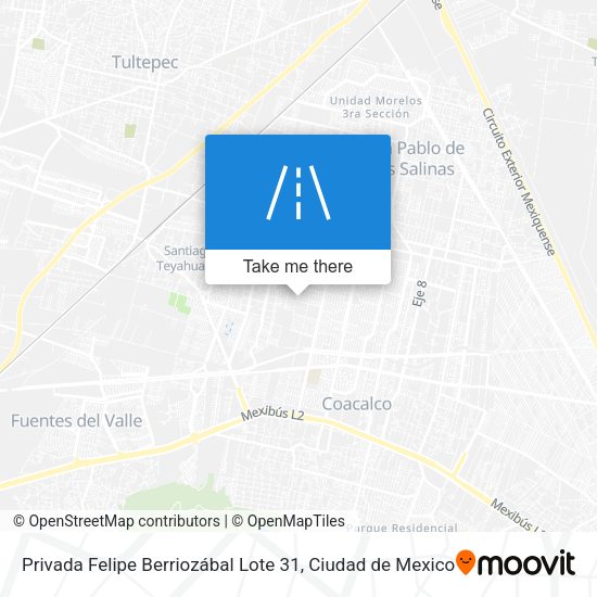 Mapa de Privada Felipe Berriozábal Lote 31
