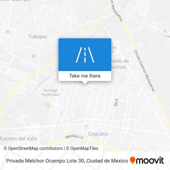 Privada Melchor Ocampo Lote 30 map