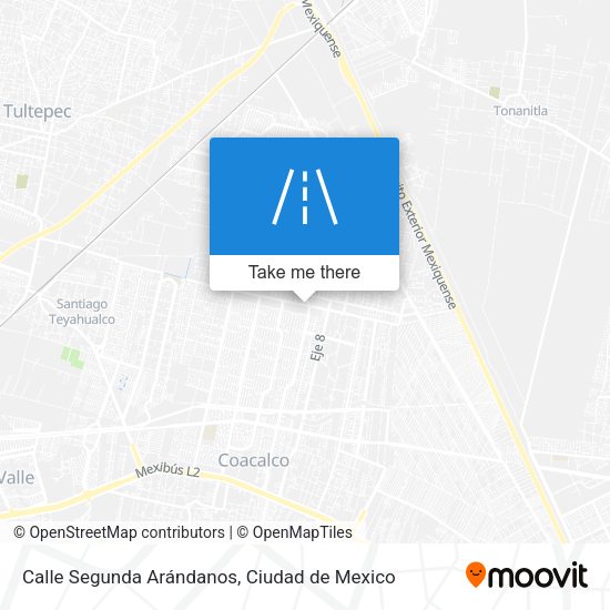 Mapa de Calle Segunda Arándanos