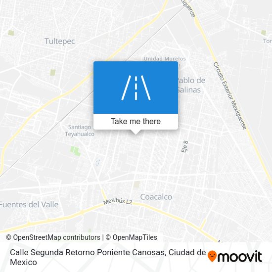 Calle Segunda Retorno Poniente Canosas map