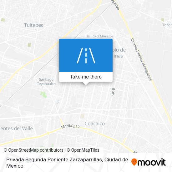 Privada Segunda Poniente Zarzaparrillas map