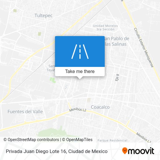 Privada Juan Diego Lote 16 map