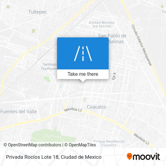 Privada Rocíos Lote 18 map