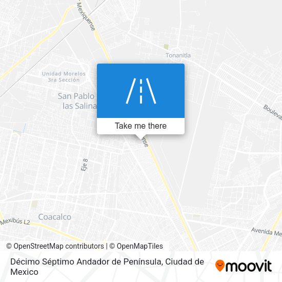 Mapa de Décimo Séptimo Andador de Península