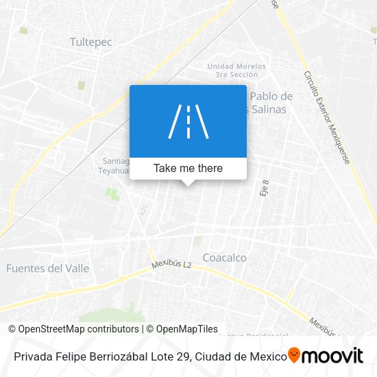 Mapa de Privada Felipe Berriozábal Lote 29