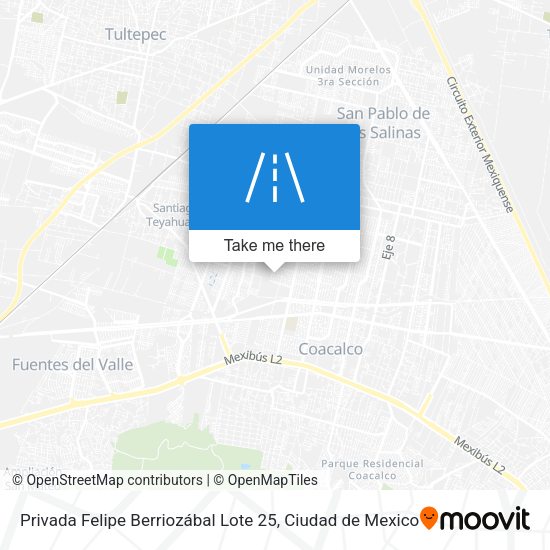Mapa de Privada Felipe Berriozábal Lote 25