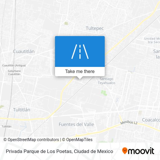 Privada Parque de Los Poetas map