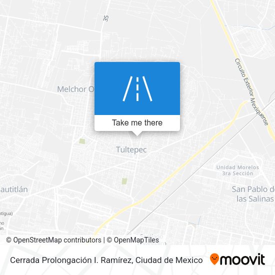 Mapa de Cerrada Prolongación I. Ramírez