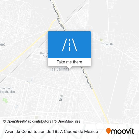 Avenida Constitución de 1857 map