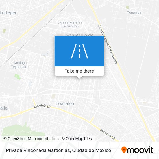 Privada Rinconada Gardenias map