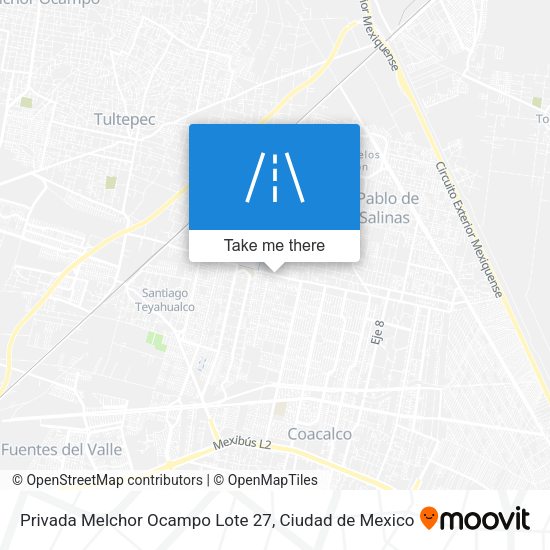 Privada Melchor Ocampo Lote 27 map