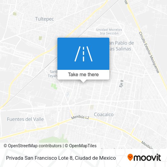 Mapa de Privada San Francisco Lote 8