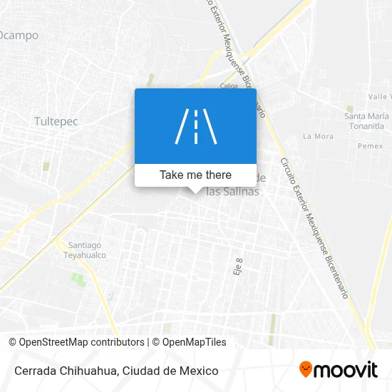 Cerrada Chihuahua map