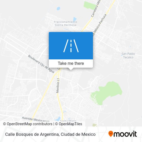 Calle Bosques de Argentina map