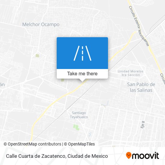 Calle Cuarta de Zacatenco map