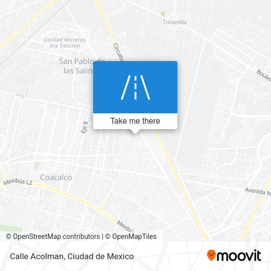 Calle Acolman map