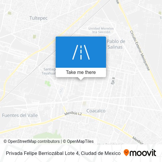Privada Felipe Berriozábal Lote 4 map