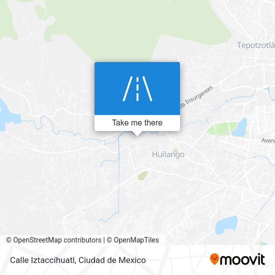 Calle Iztaccíhuatl map