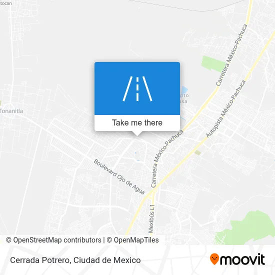 Cerrada Potrero map