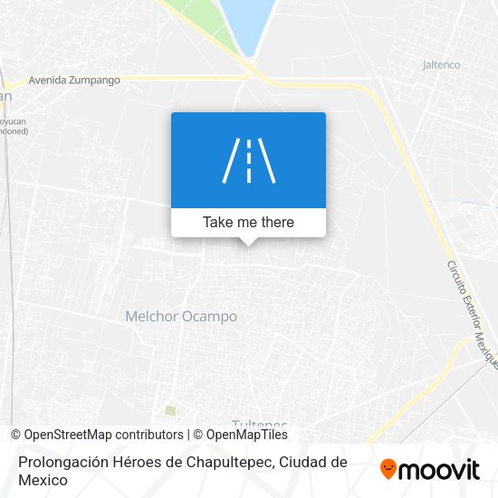 Prolongación Héroes de Chapultepec map