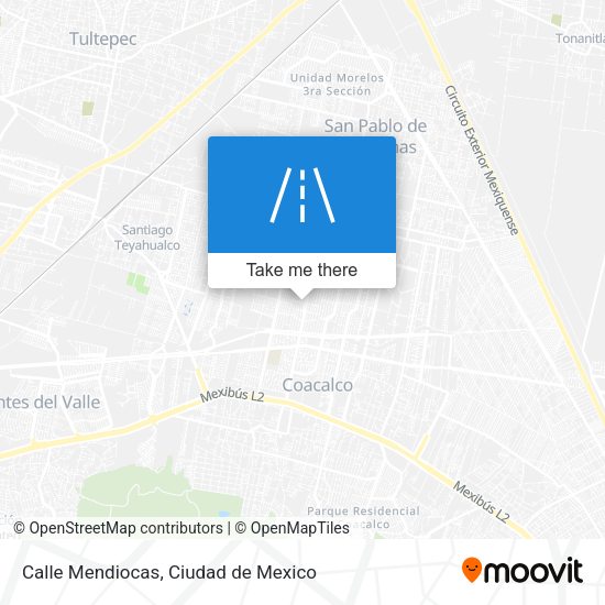 Mapa de Calle Mendiocas