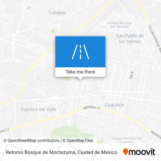 Retorno Bosque de Moctezuma map