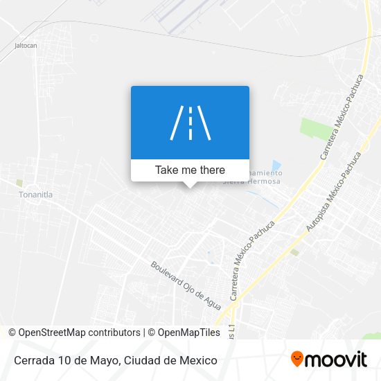 Mapa de Cerrada 10 de Mayo