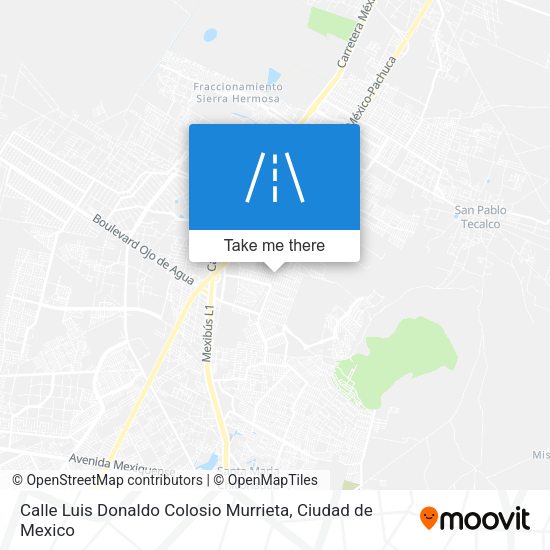 Mapa de Calle Luis Donaldo Colosio Murrieta