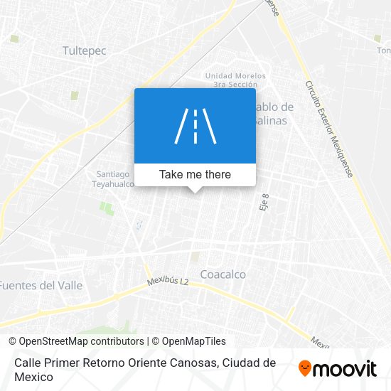Calle Primer Retorno Oriente Canosas map